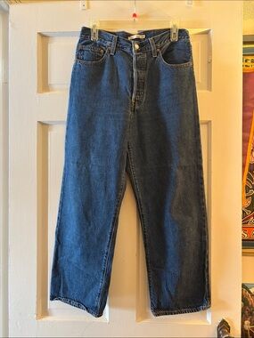 Levi’s Ribcage Straight Blue Straight-Leg Jeans